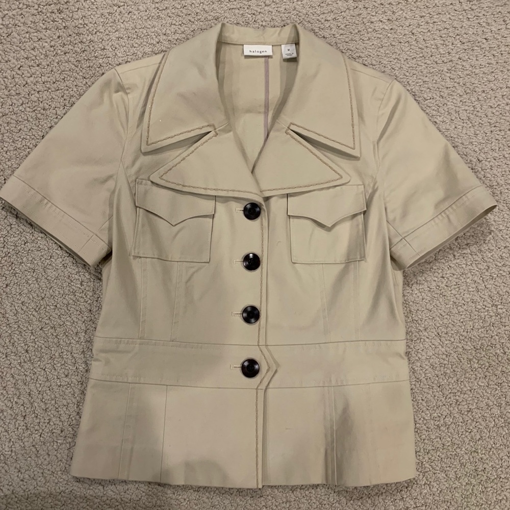 Halogen short sleeve blazer